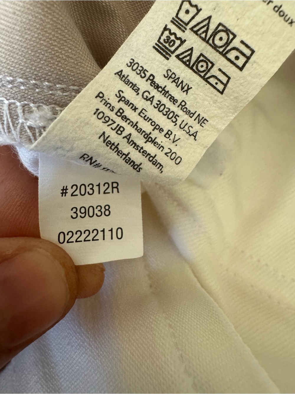 Spanx Stretch Twill Cropped White Wide Leg Pants - Picture 7 of 7